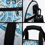 New Zealand Manta Ray Tattoo Duffle Bag Aotearoa Maori Haehae Paua Shell