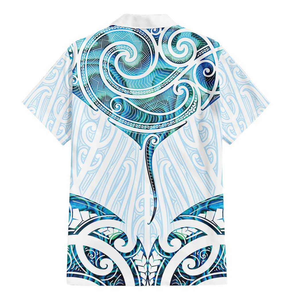 New Zealand Manta Ray Tattoo Family Matching Mermaid Dress and Hawaiian Shirt Aotearoa Maori Haehae Paua Shell - Aussie Hoodie