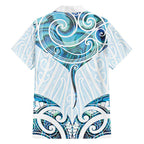 New Zealand Manta Ray Tattoo Family Matching Short Sleeve Bodycon Dress and Hawaiian Shirt Aotearoa Maori Haehae Paua Shell - Aussie Hoodie