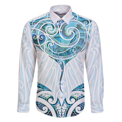 New Zealand Manta Ray Tattoo Family Matching Short Sleeve Bodycon Dress and Hawaiian Shirt Aotearoa Maori Haehae Paua Shell - Aussie Hoodie