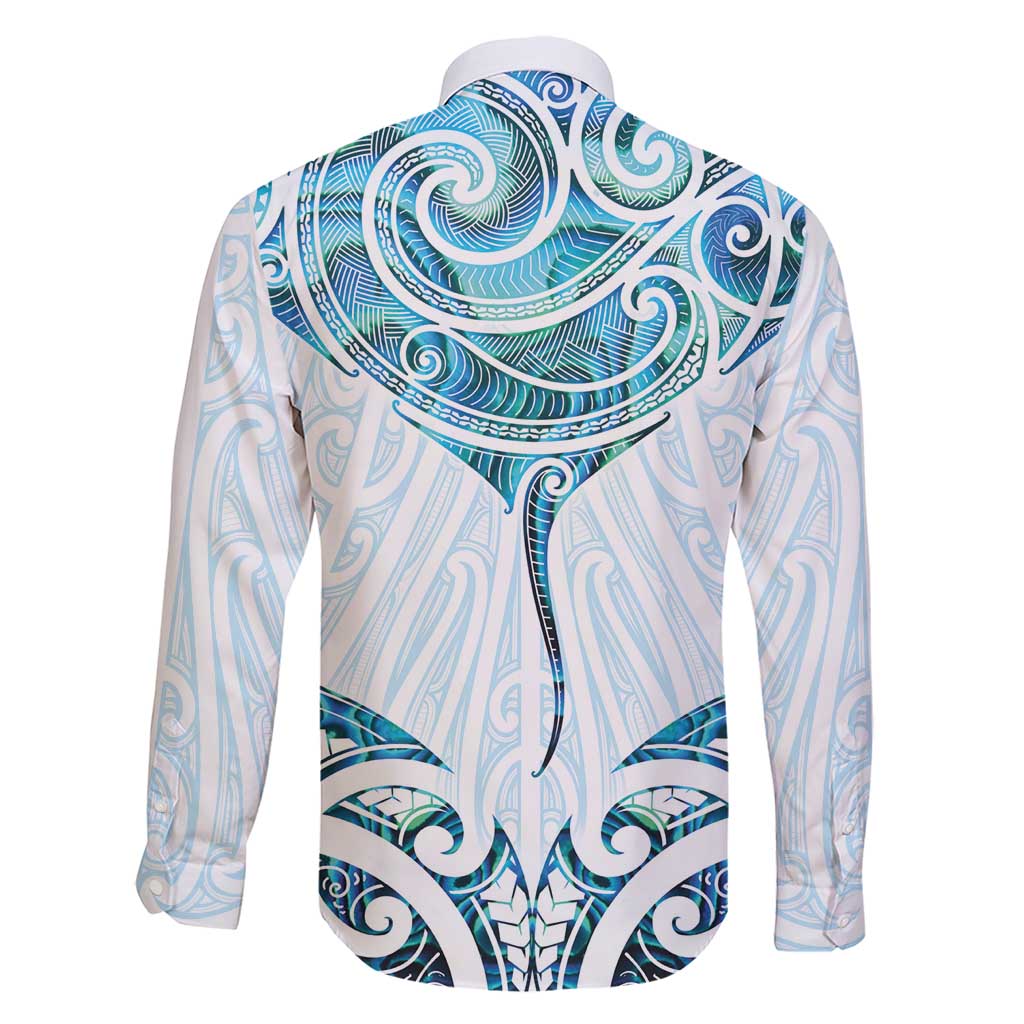 New Zealand Manta Ray Tattoo Family Matching Short Sleeve Bodycon Dress and Hawaiian Shirt Aotearoa Maori Haehae Paua Shell - Aussie Hoodie