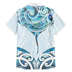 New Zealand Manta Ray Tattoo Family Matching Tank Maxi Dress and Hawaiian Shirt Aotearoa Maori Haehae Paua Shell - Aussie Hoodie