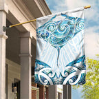 New Zealand Manta Ray Tattoo Garden Flag Aotearoa Maori Haehae Paua Shell - Aussie Hoodie