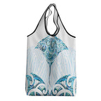 New Zealand Manta Ray Tattoo Grocery Bag Aotearoa Maori Haehae Paua Shell - Aussie Hoodie