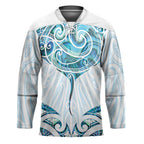 New Zealand Manta Ray Tattoo Hockey Jersey Aotearoa Maori Haehae Paua Shell - Aussie Hoodie
