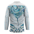 New Zealand Manta Ray Tattoo Hockey Jersey Aotearoa Maori Haehae Paua Shell - Aussie Hoodie