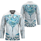 New Zealand Manta Ray Tattoo Hockey Jersey Aotearoa Maori Haehae Paua Shell - Aussie Hoodie