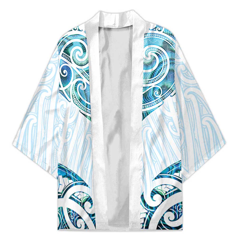 New Zealand Manta Ray Tattoo Kimono Aotearoa Maori Haehae Paua Shell - Aussie Hoodie