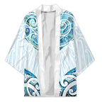 New Zealand Manta Ray Tattoo Kimono Aotearoa Maori Haehae Paua Shell - Aussie Hoodie