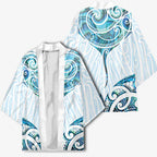 New Zealand Manta Ray Tattoo Kimono Aotearoa Maori Haehae Paua Shell - Aussie Hoodie