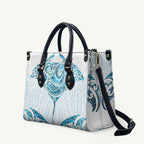 New Zealand Manta Ray Tattoo Leather Bag Aotearoa Maori Haehae Paua Shell - Aussie Hoodie