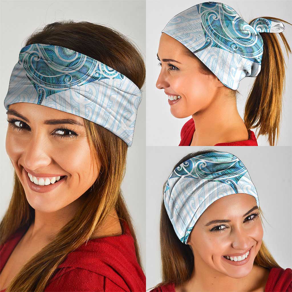 New Zealand Manta Ray Tattoo Neck Gaiter Aotearoa Maori Haehae Paua Shell - Aussie Hoodie