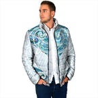 New Zealand Manta Ray Tattoo Padded Jacket Aotearoa Maori Haehae Paua Shell - Aussie Hoodie