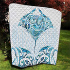 New Zealand Manta Ray Tattoo Quilt Aotearoa Maori Haehae Paua Shell - Aussie Hoodie