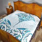 New Zealand Manta Ray Tattoo Quilt Aotearoa Maori Haehae Paua Shell - Aussie Hoodie