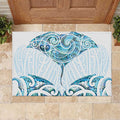 New Zealand Manta Ray Tattoo Rubber Doormat Aotearoa Maori Haehae Paua Shell - Aussie Hoodie