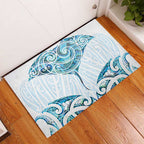 New Zealand Manta Ray Tattoo Rubber Doormat Aotearoa Maori Haehae Paua Shell - Aussie Hoodie