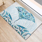 New Zealand Manta Ray Tattoo Rubber Doormat Aotearoa Maori Haehae Paua Shell - Aussie Hoodie