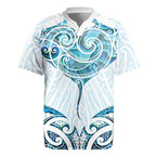 New Zealand Manta Ray Tattoo Rugby Jersey Aotearoa Maori Haehae Paua Shell - Aussie Hoodie
