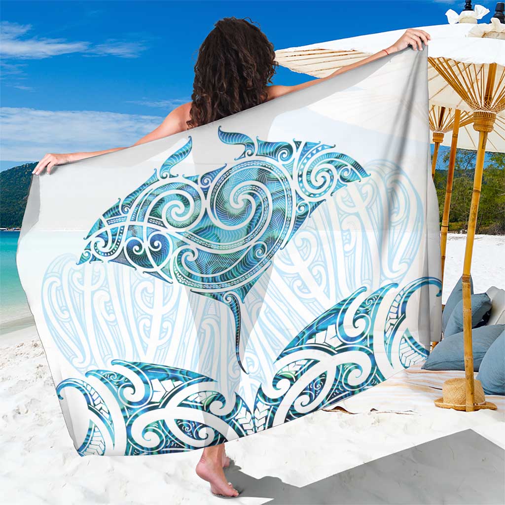 New Zealand Manta Ray Tattoo Sarong Aotearoa Maori Haehae Paua Shell - Aussie Hoodie