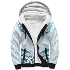 New Zealand Manta Ray Tattoo Sherpa Hoodie Aotearoa Maori Haehae Paua Shell - Aussie Hoodie