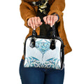 New Zealand Manta Ray Tattoo Shoulder Handbag Aotearoa Maori Haehae Paua Shell - Aussie Hoodie