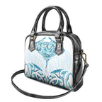 New Zealand Manta Ray Tattoo Shoulder Handbag Aotearoa Maori Haehae Paua Shell - Aussie Hoodie