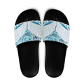 New Zealand Manta Ray Tattoo Slide Sandals Aotearoa Maori Haehae Paua Shell - Aussie Hoodie