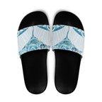 New Zealand Manta Ray Tattoo Slide Sandals Aotearoa Maori Haehae Paua Shell - Aussie Hoodie