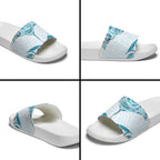 New Zealand Manta Ray Tattoo Slide Sandals Aotearoa Maori Haehae Paua Shell - Aussie Hoodie