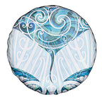 New Zealand Manta Ray Tattoo Spare Tire Cover Aotearoa Maori Haehae Paua Shell - Aussie Hoodie