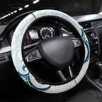 New Zealand Manta Ray Tattoo Steering Wheel Cover Aotearoa Maori Haehae Paua Shell - Aussie Hoodie
