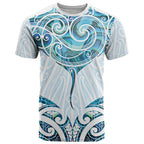 New Zealand Manta Ray Tattoo T Shirt Aotearoa Maori Haehae Paua Shell - Aussie Hoodie