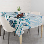 New Zealand Manta Ray Tattoo Tablecloth Aotearoa Maori Haehae Paua Shell - Aussie Hoodie