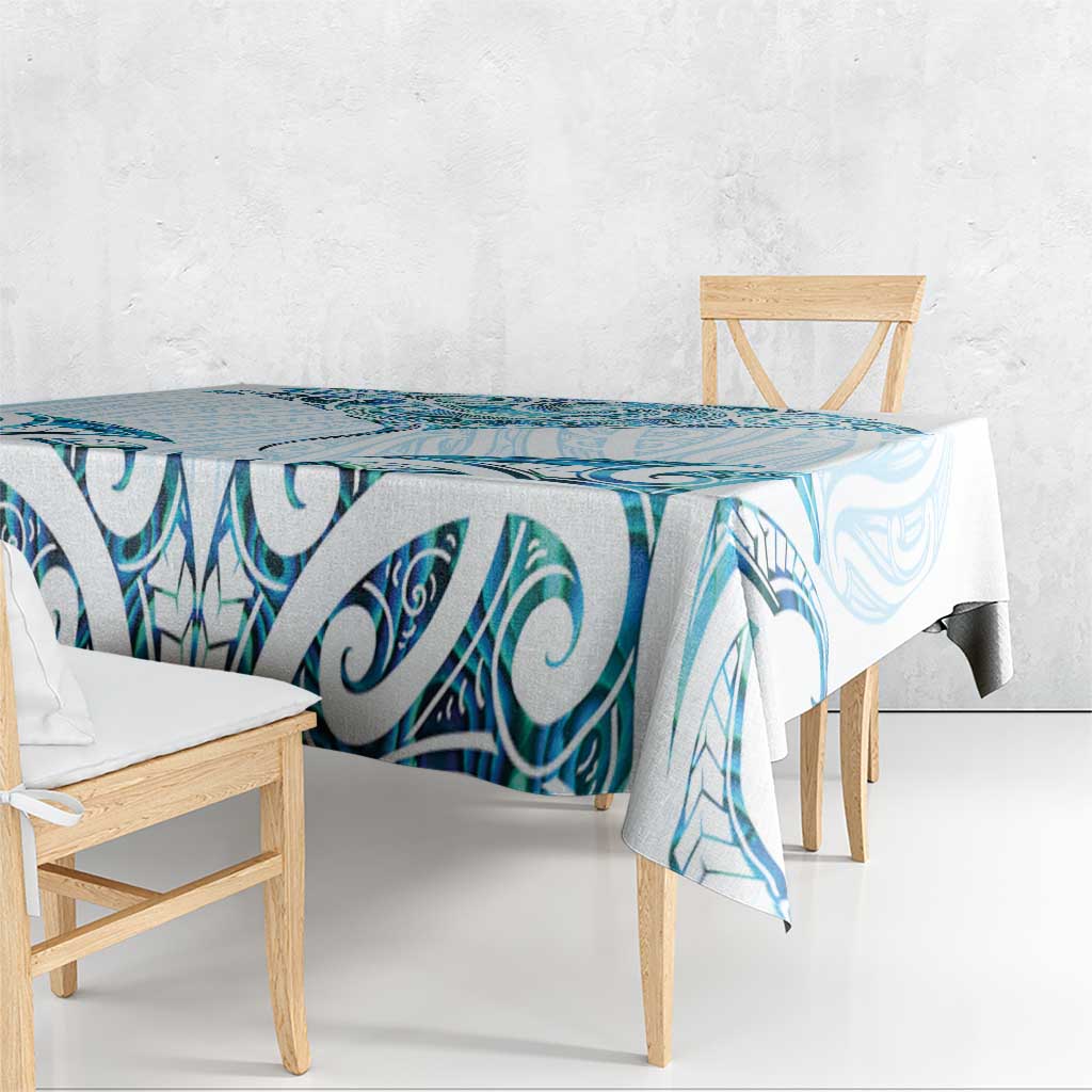New Zealand Manta Ray Tattoo Tablecloth Aotearoa Maori Haehae Paua Shell - Aussie Hoodie