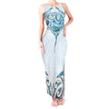 New Zealand Manta Ray Tattoo Tank Maxi Dress Aotearoa Maori Haehae Paua Shell - Aussie Hoodie