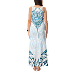 New Zealand Manta Ray Tattoo Tank Maxi Dress Aotearoa Maori Haehae Paua Shell - Aussie Hoodie