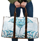 New Zealand Manta Ray Tattoo Travel Bag Aotearoa Maori Haehae Paua Shell - Aussie Hoodie
