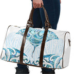 New Zealand Manta Ray Tattoo Travel Bag Aotearoa Maori Haehae Paua Shell - Aussie Hoodie