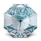 New Zealand Manta Ray Tattoo Umbrella Aotearoa Maori Haehae Paua Shell - Aussie Hoodie