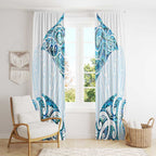 New Zealand Manta Ray Tattoo Window Curtain Aotearoa Maori Haehae Paua Shell - Aussie Hoodie
