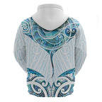New Zealand Manta Ray Tattoo Zip Hoodie Aotearoa Maori Haehae Paua Shell - Aussie Hoodie
