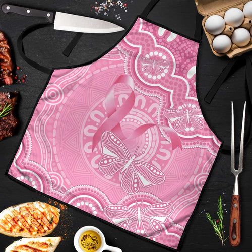 Australia Indigenous Apron Pink Ribbon Breast Cancer Butterfly Aboriginal - Aussie Hoodie