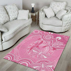 Australia Indigenous Area Rug Pink Ribbon Breast Cancer Butterfly Aboriginal - Aussie Hoodie