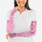 Australia Indigenous Arm Sleeves Pink Ribbon Breast Cancer Butterfly Aboriginal - Aussie Hoodie