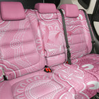 Australia Indigenous Back Car Seat Cover Pink Ribbon Breast Cancer Butterfly Aboriginal - Aussie Hoodie