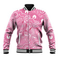Australia Indigenous Baseball Jacket Pink Ribbon Breast Cancer Butterfly Aboriginal - Aussie Hoodie