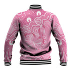 Australia Indigenous Baseball Jacket Pink Ribbon Breast Cancer Butterfly Aboriginal - Aussie Hoodie