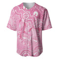 Australia Indigenous Baseball Jersey Pink Ribbon Breast Cancer Butterfly Aboriginal - Aussie Hoodie