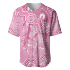 Australia Indigenous Baseball Jersey Pink Ribbon Breast Cancer Butterfly Aboriginal - Aussie Hoodie